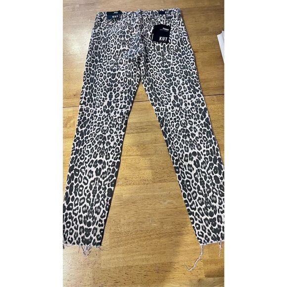 KUT FROM THE KLOTH DONNA ANKLE SKINNY LEOPARD PRINT JEANS WOMENS SIZE 2 NEW - Picture 9 of 12